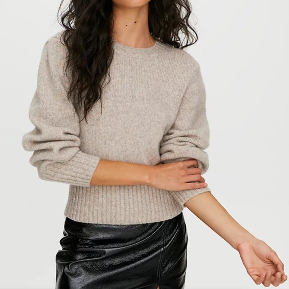 Aritzia Wilfred - Sweater Cropped - US S - Tan - Picture 3 of 9